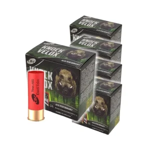 Munição CBC Calibre 12 Câmara 70mm Chumbo SG –  KNOCK VELOX – 125UN