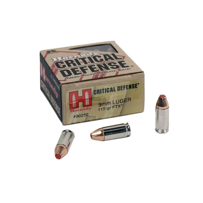 Munição Hornady 9mm Luger FTX 115gr Critical Defense – 25rds - Image 3